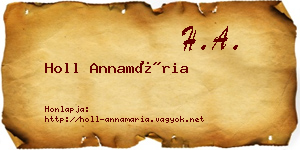 Holl Annamária névjegykártya
