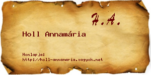 Holl Annamária névjegykártya